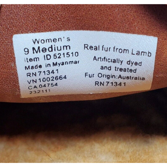 LL Bean Wicked Good Slipper Scuffs Women 9 Mule Brown Suede Shearling Shoes - Picture 11 of 12